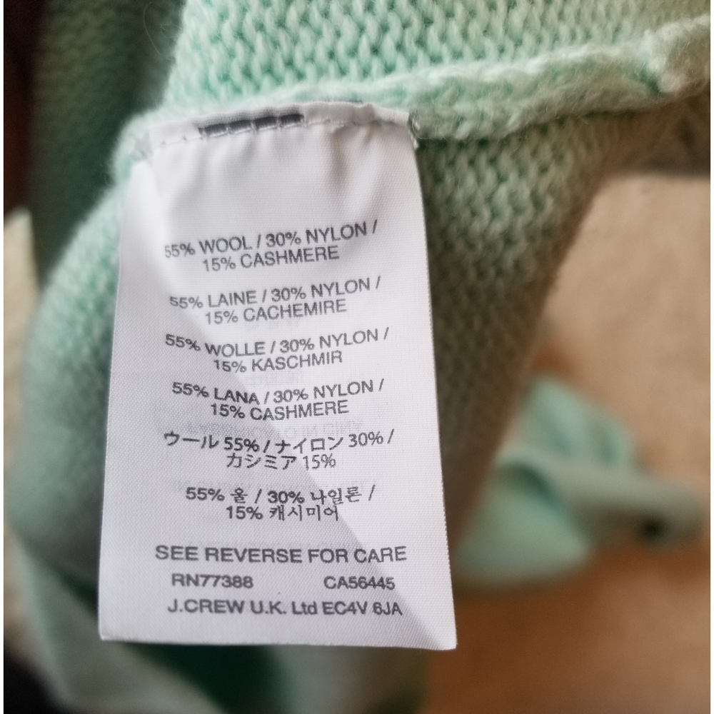 J Crew Wool Cashmere Turtleneck Mint Sweater XXS - Picture 4 of 5